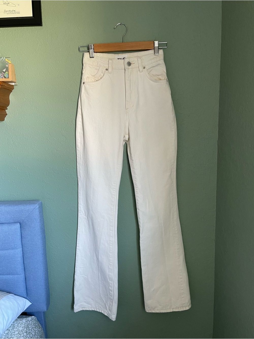 New ROLLA’S Dusters Bootcut High Rise Slim Bootcut Pant Size 23 Cream Moonstone